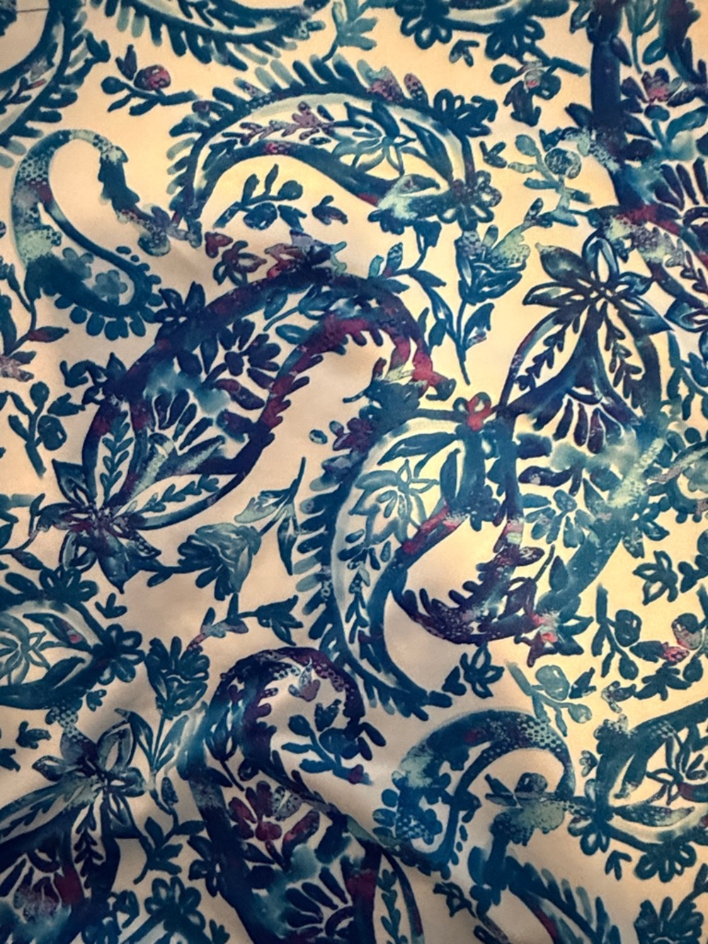 Robert Graham Blue and White Paisley Polo - Picture 3 of 3
